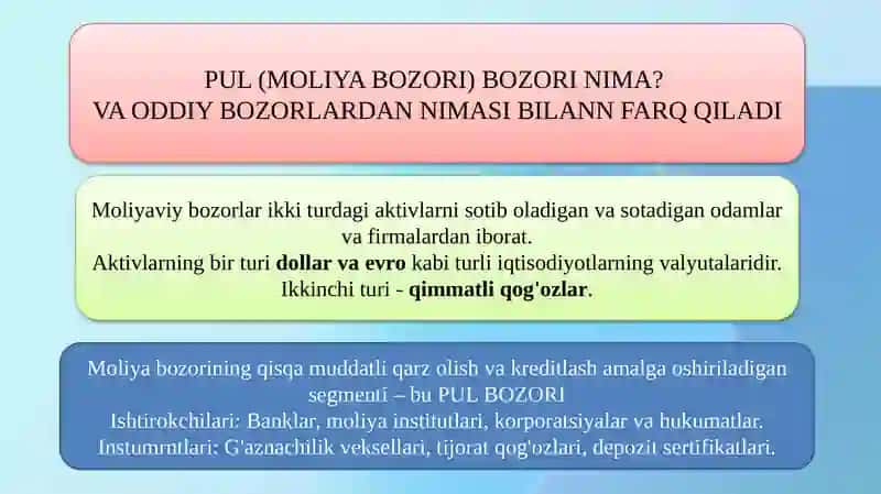 PUL BOZORIDA MUVOZANAT 2