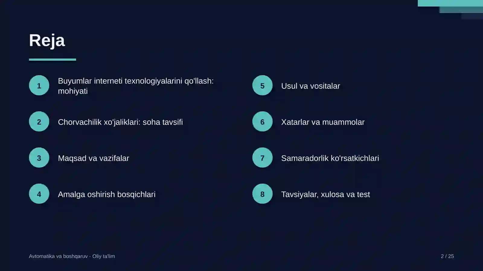 Chorvachilik xo'jaliklarida buyumlar interneti texnologiyalarini qo'llash 2
