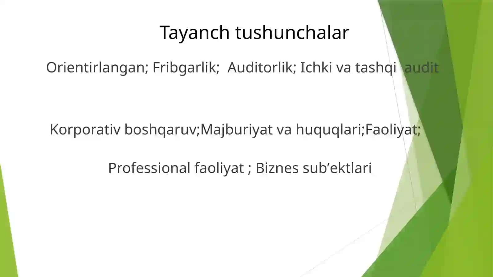 Audit. Ichki va tashqi audit 2