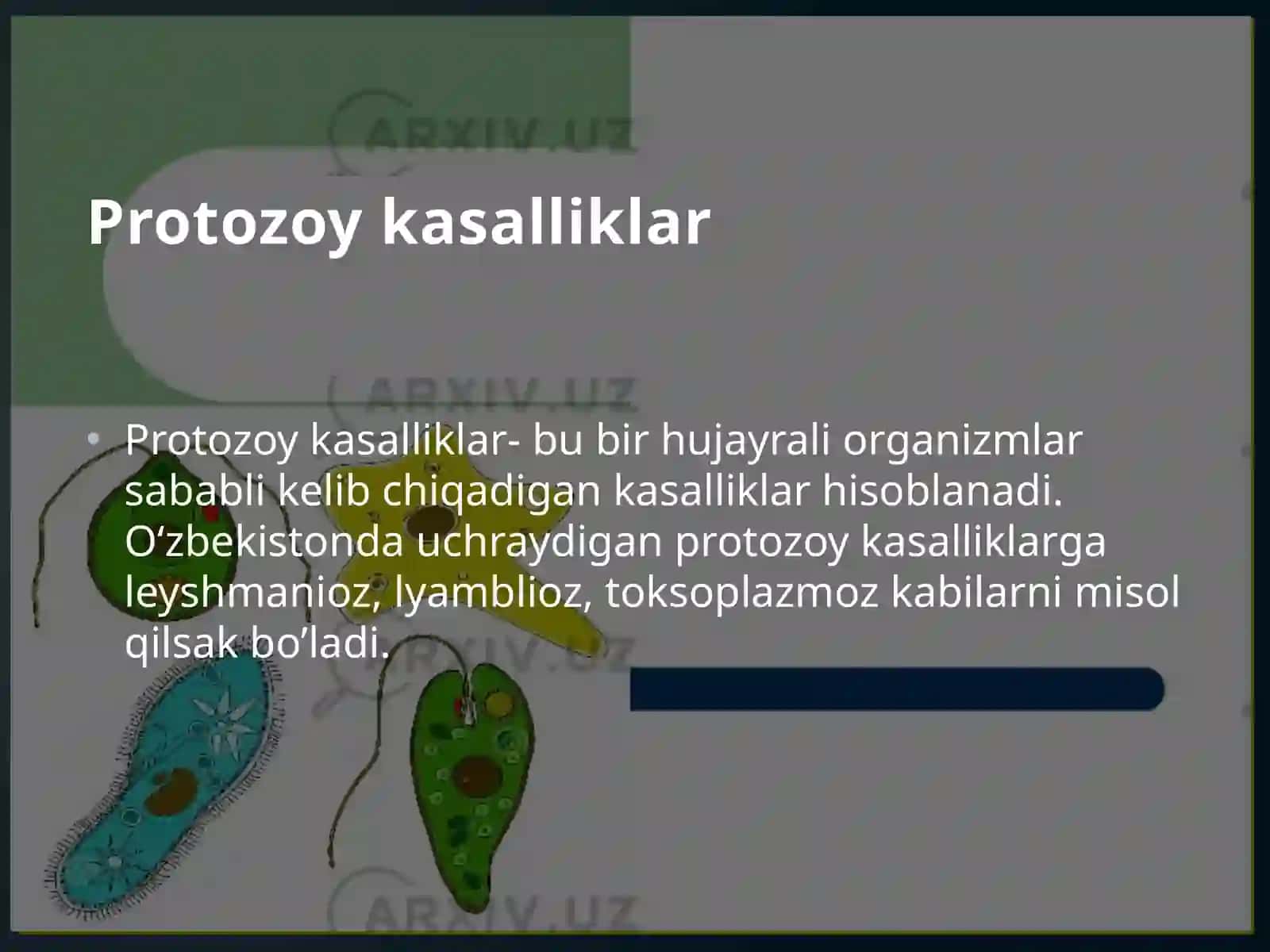 O‘zbekistonda uchraydigan protozoy kasalliklar va ularga qarshi kurashish usullari 2