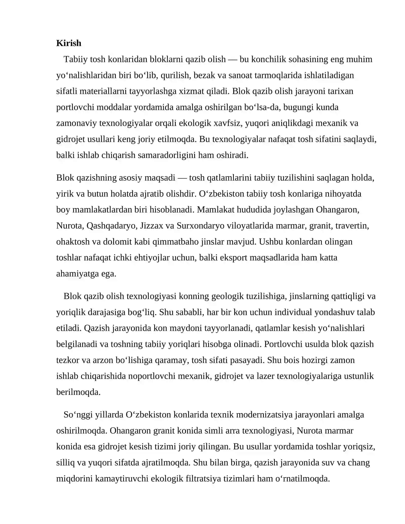 BLOKLARNI QAZISH USULLARI 2