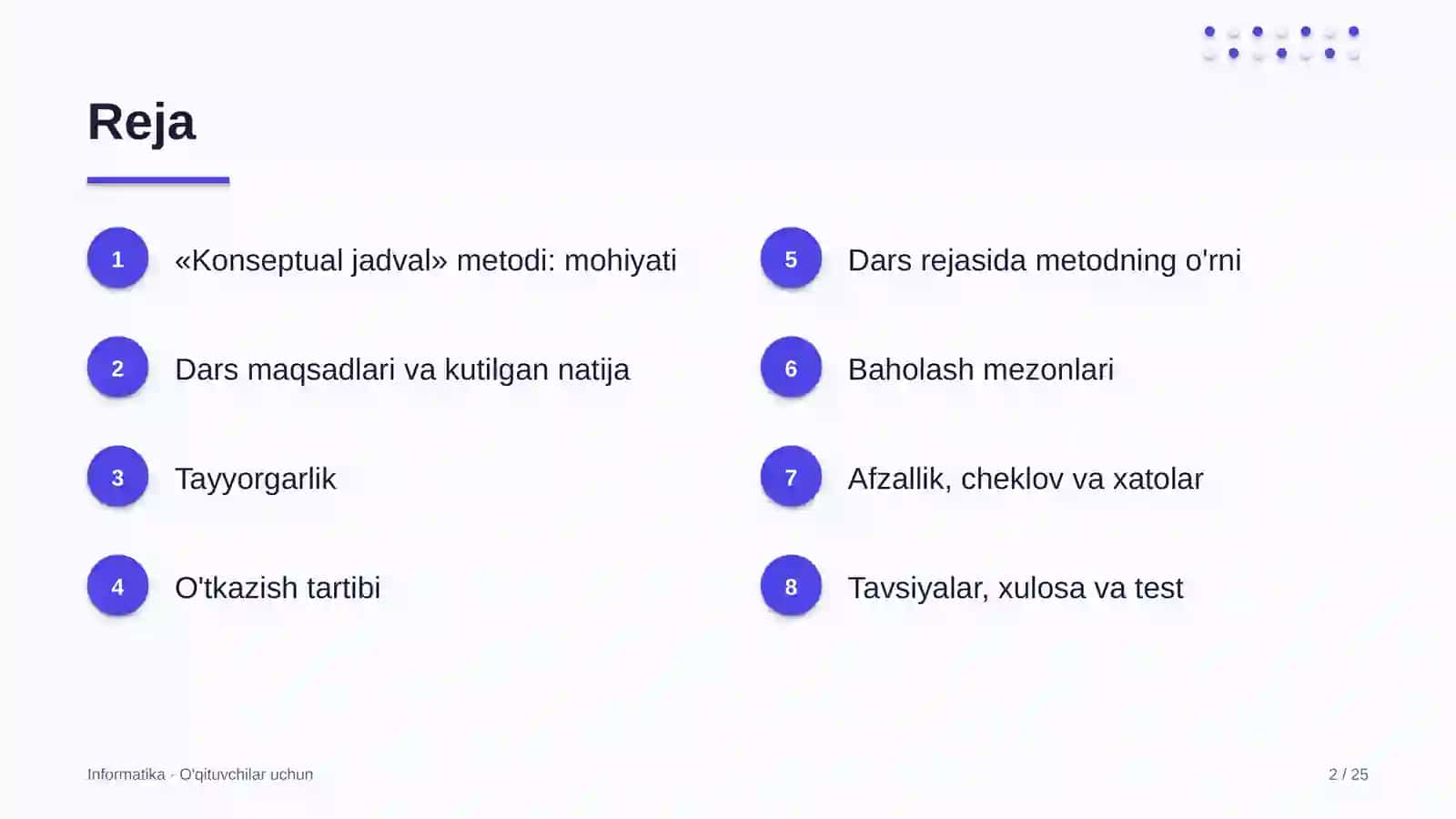 informatika darslarida konseptual jadval metodidan foydalanish 4796 2