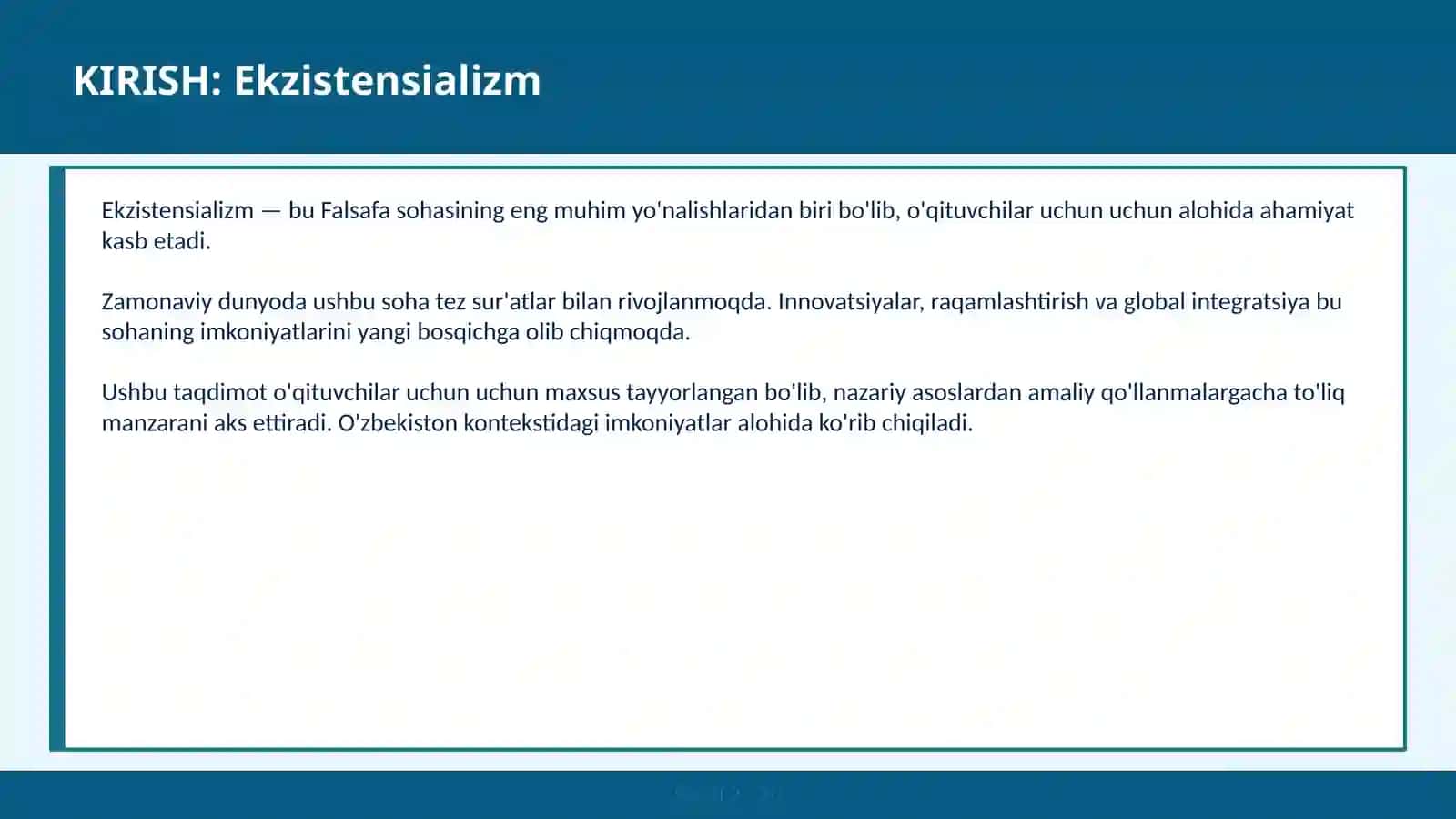 Ekzistensializm 2