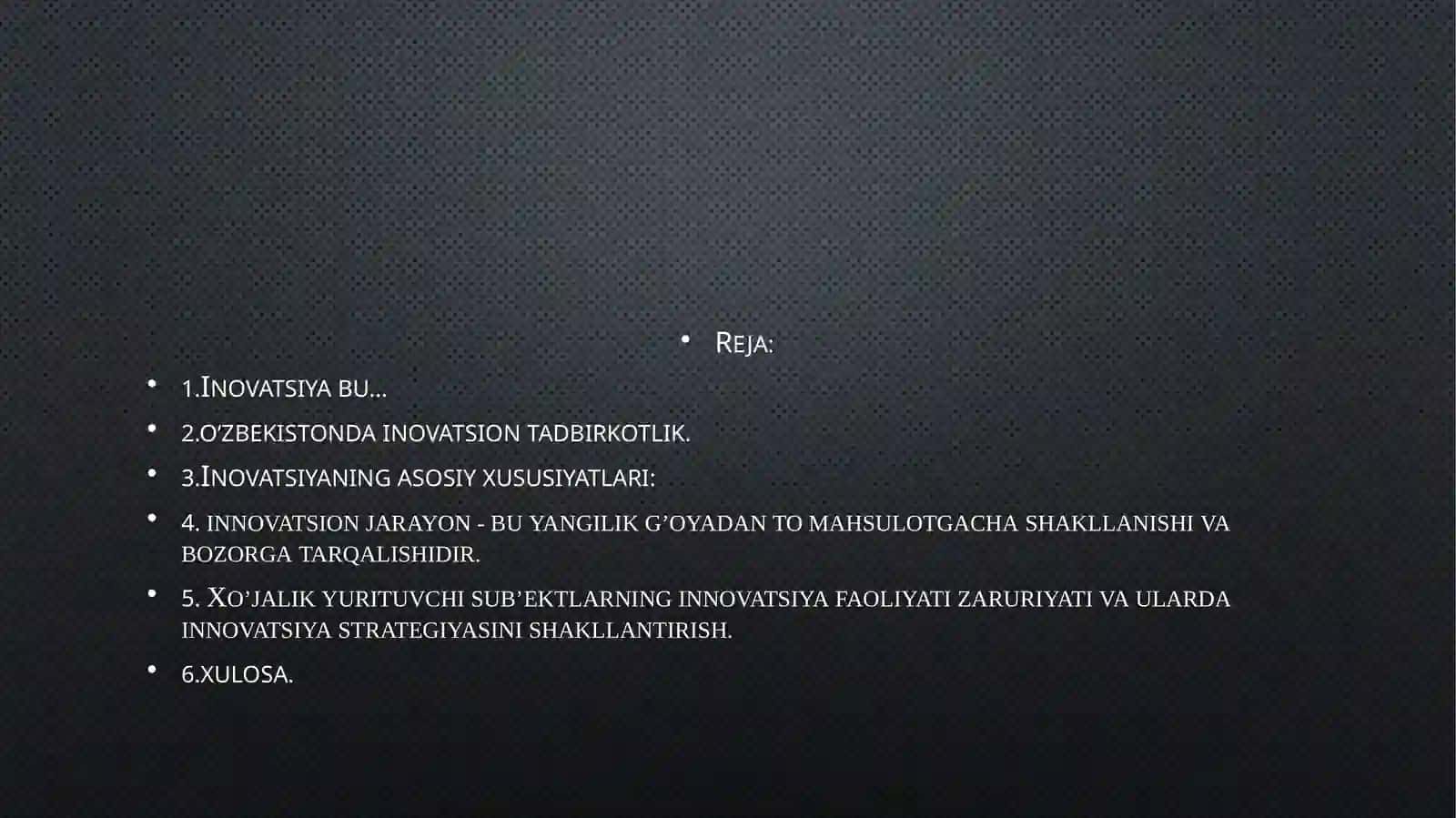 XXI asrda iqtisodiy inavatsiyalar 2
