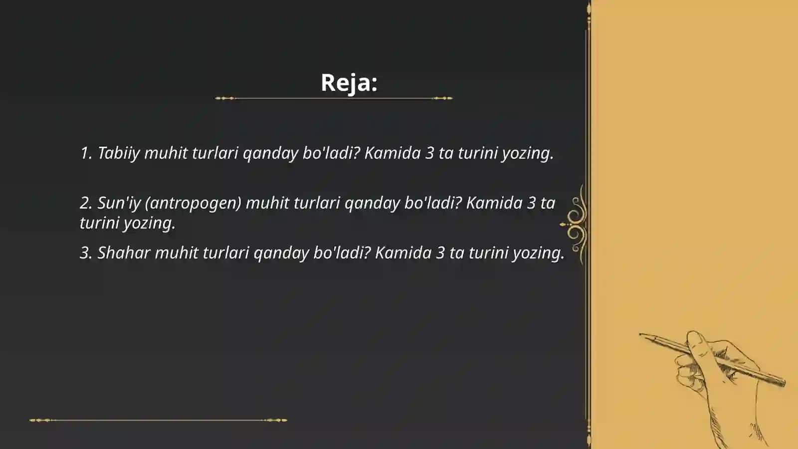 Tabiiy muhit turlari 2