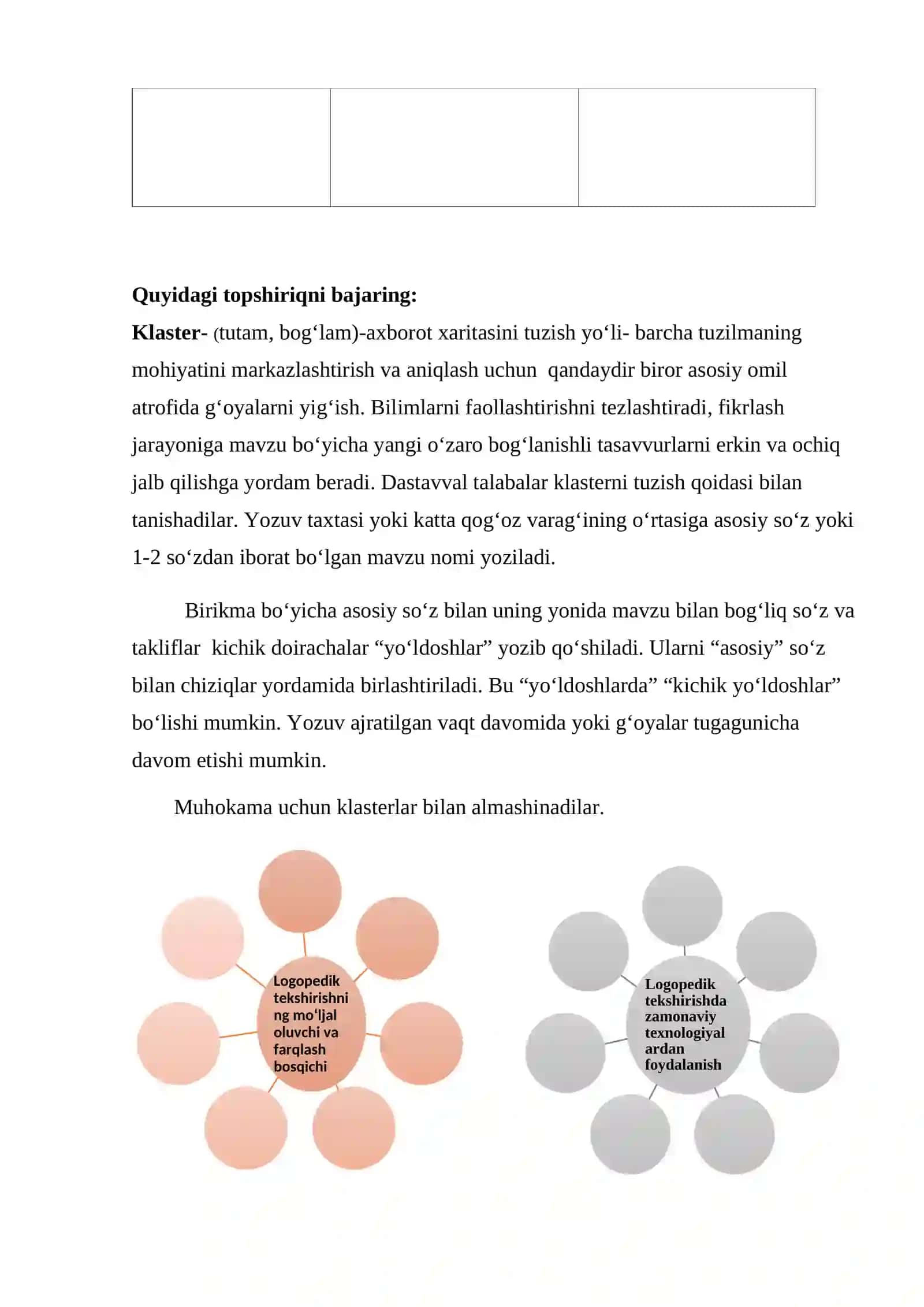 Logopedik tekshirishning mо‘ljal oluvchi va farqlash bosqichi 2