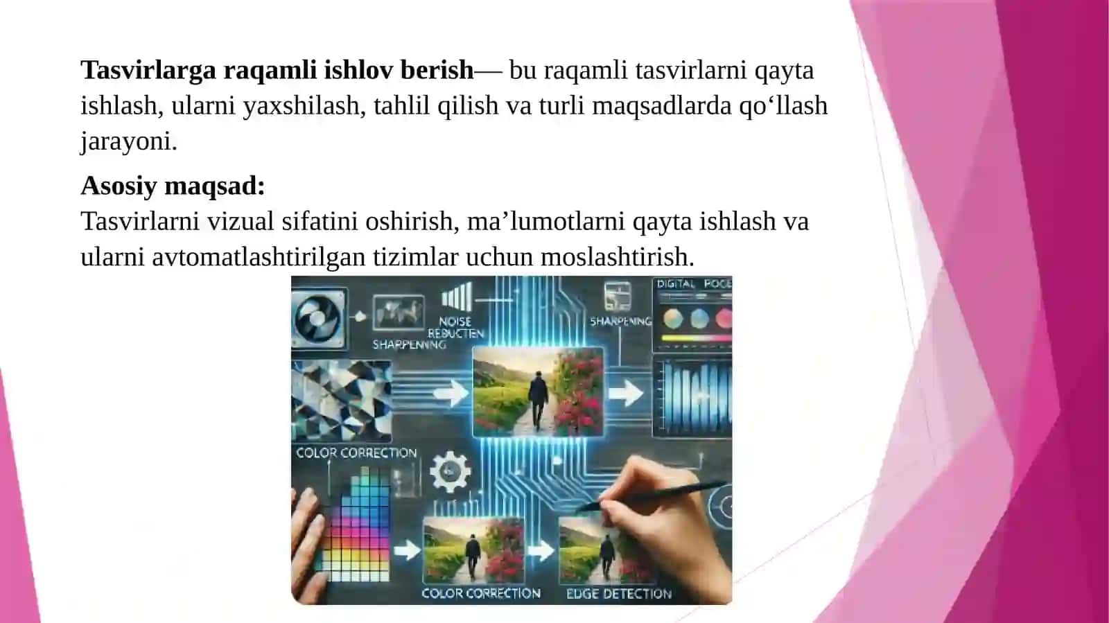 Tasvirlarga raqamli ishlov berishga kirish 2