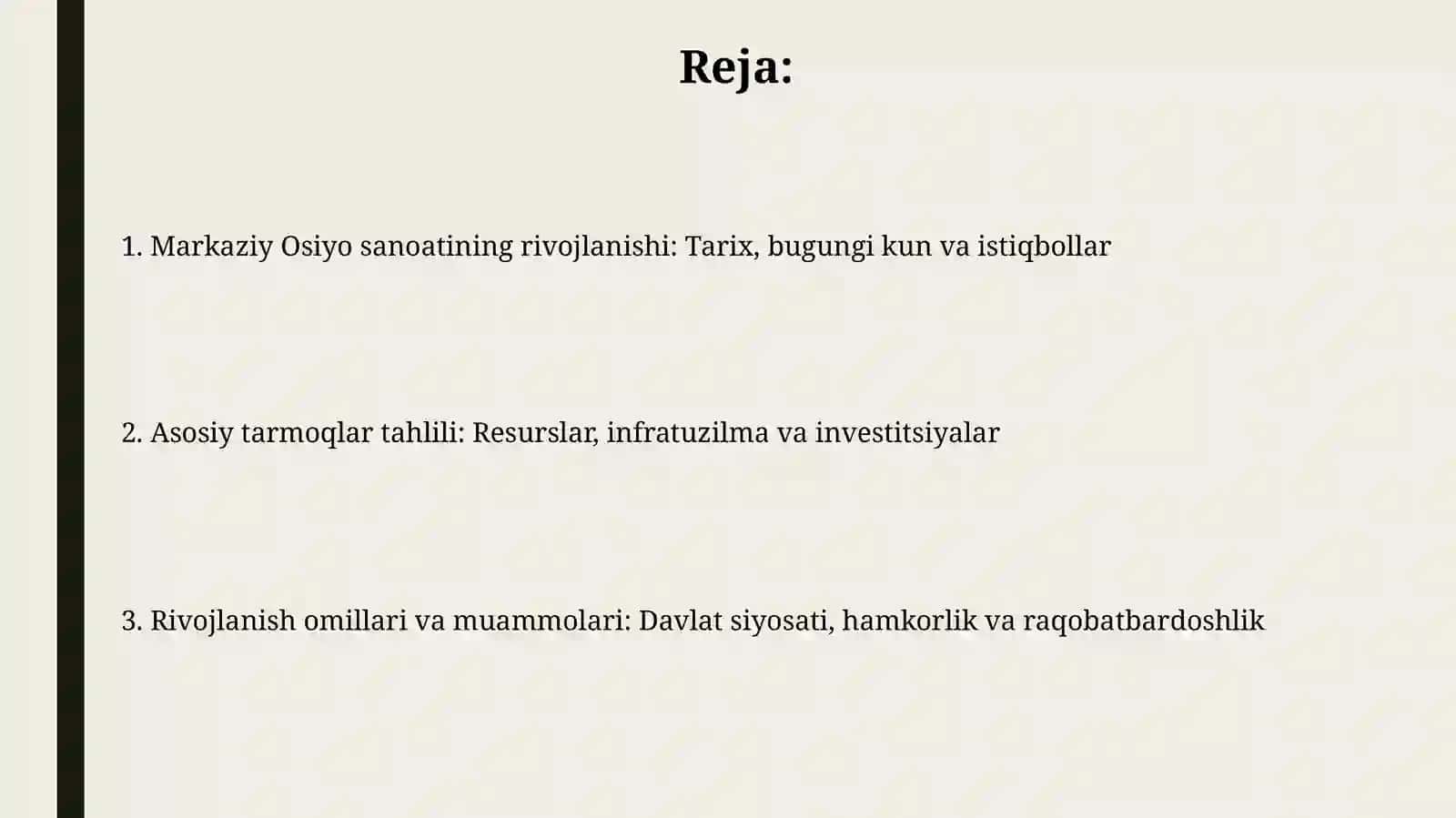 Markaziy Osiyo sanoattarmoqlarinirivojlanishi 2
