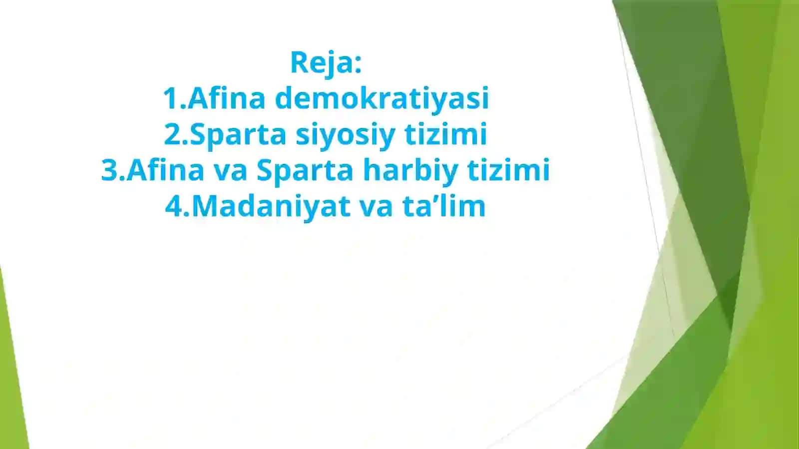 AFINA VA SPARTA SIYOSIY TIZIMLARINING TAQQOSLANISHI 2