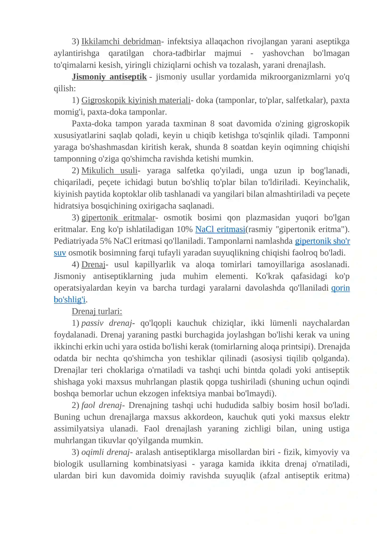 ASEPTIKA VA ANTISEPTIKA TAMOYILLARI 2