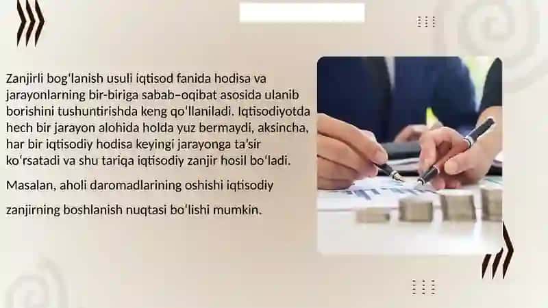 Zanjirli bog'lanish usullari 2