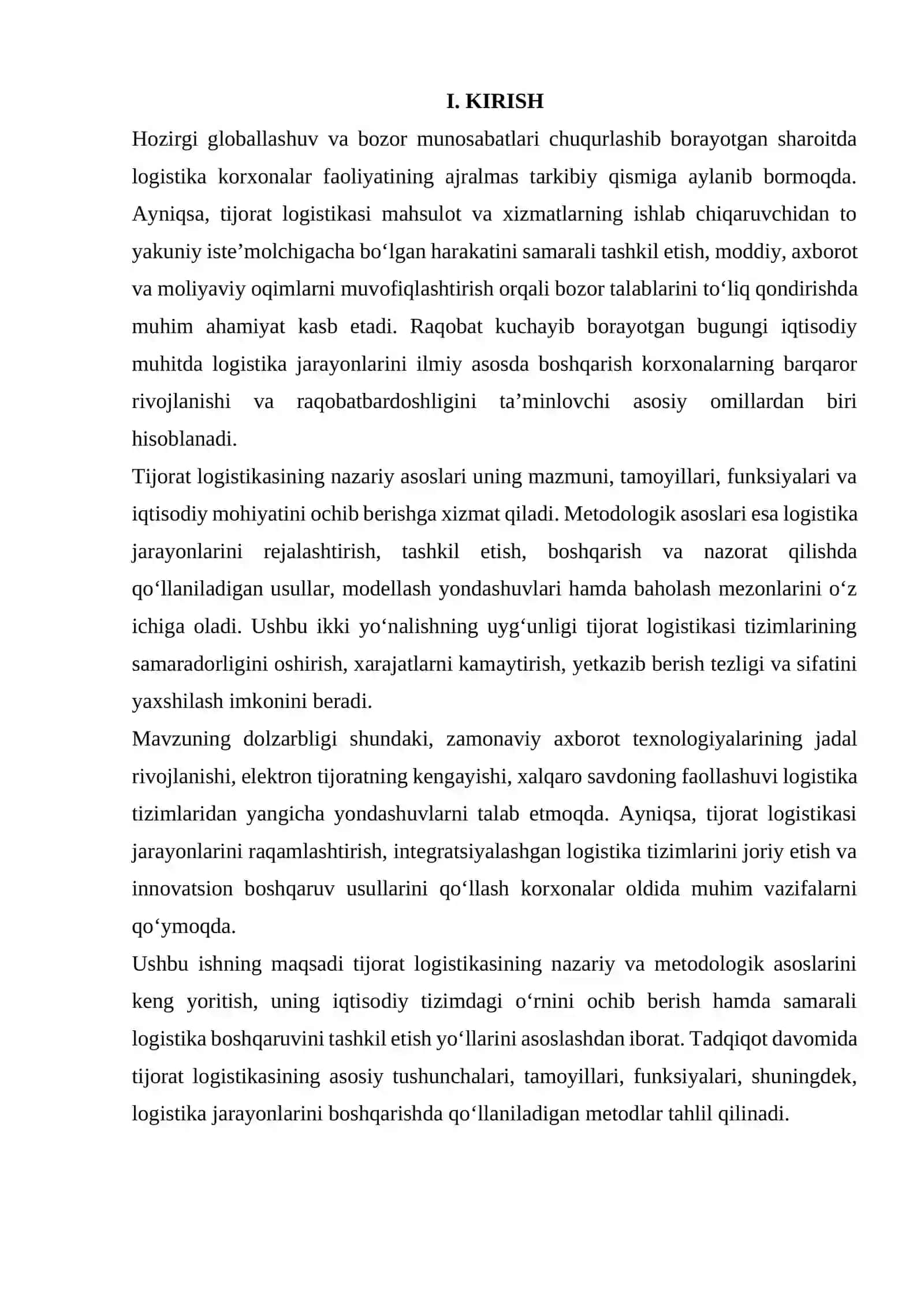 TIJORAT LAGISTIKASINING NAZARIY VA METODOLOGIK ASOSLARI 2