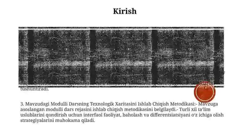 Davriy Qonun Va D.Mendeleyevning Kimyoviy Elementardavriy Sistemasi Mavzudagi Modulli Darsning Texnologik Xaritasini Ishlab Chiqish Metodikasi 2
