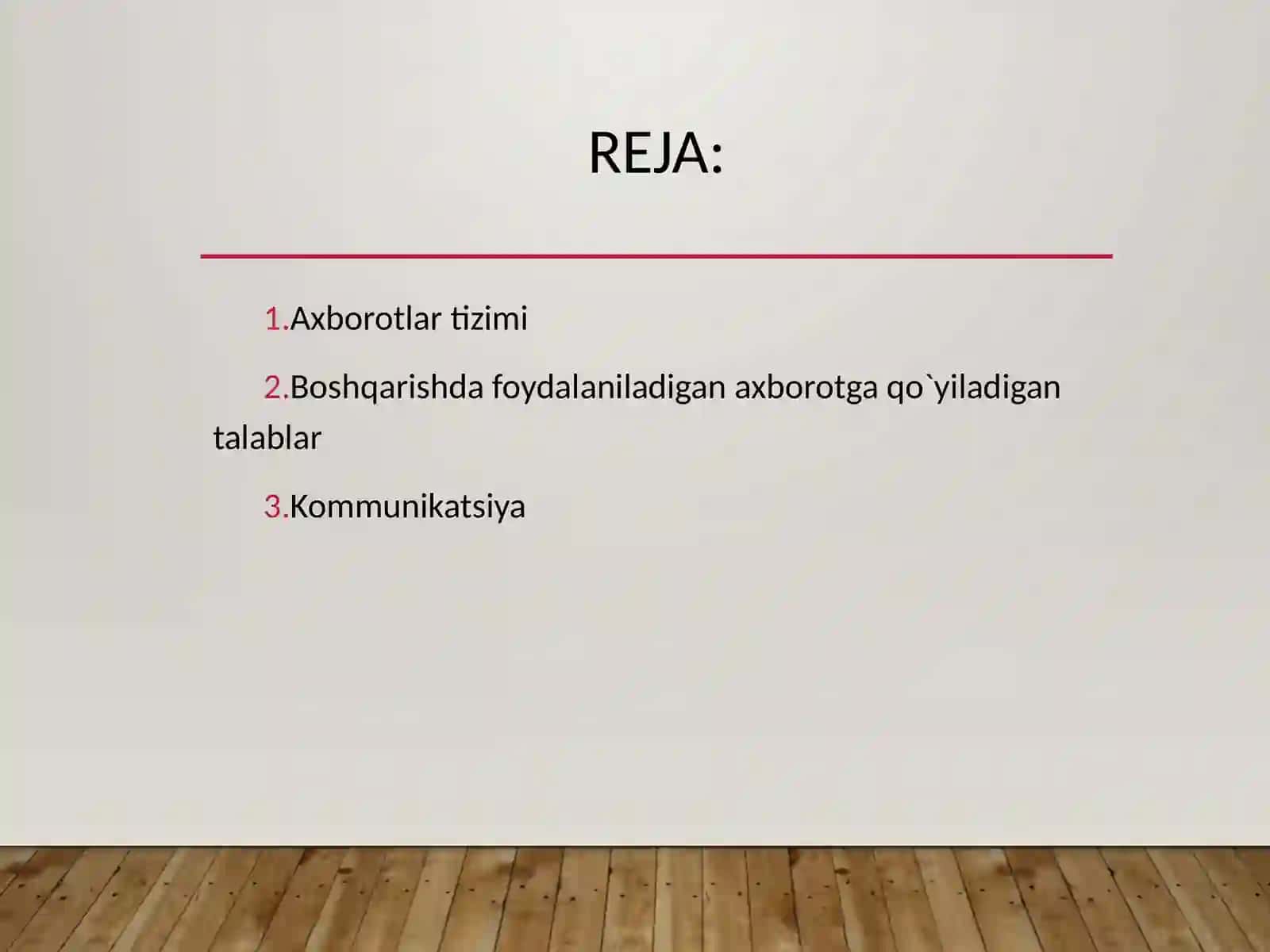 Menejment texnologiyasi. Boshqaruv jarayoni va funksiyalari 2