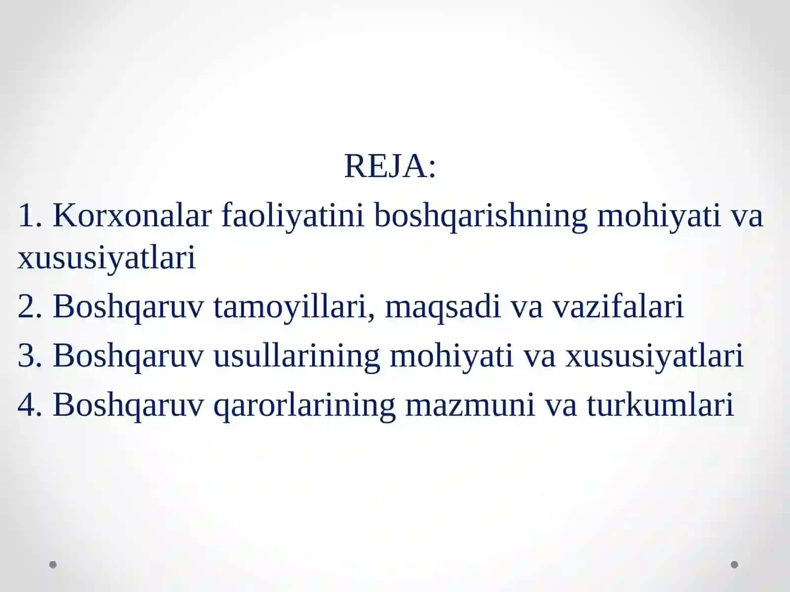 Korxonani boshqarish 2