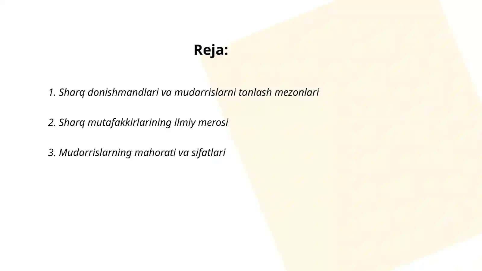 Sharq donishmandlari va mutafakkirlarining ijodiy merosida mudarrislarni tanlash 2