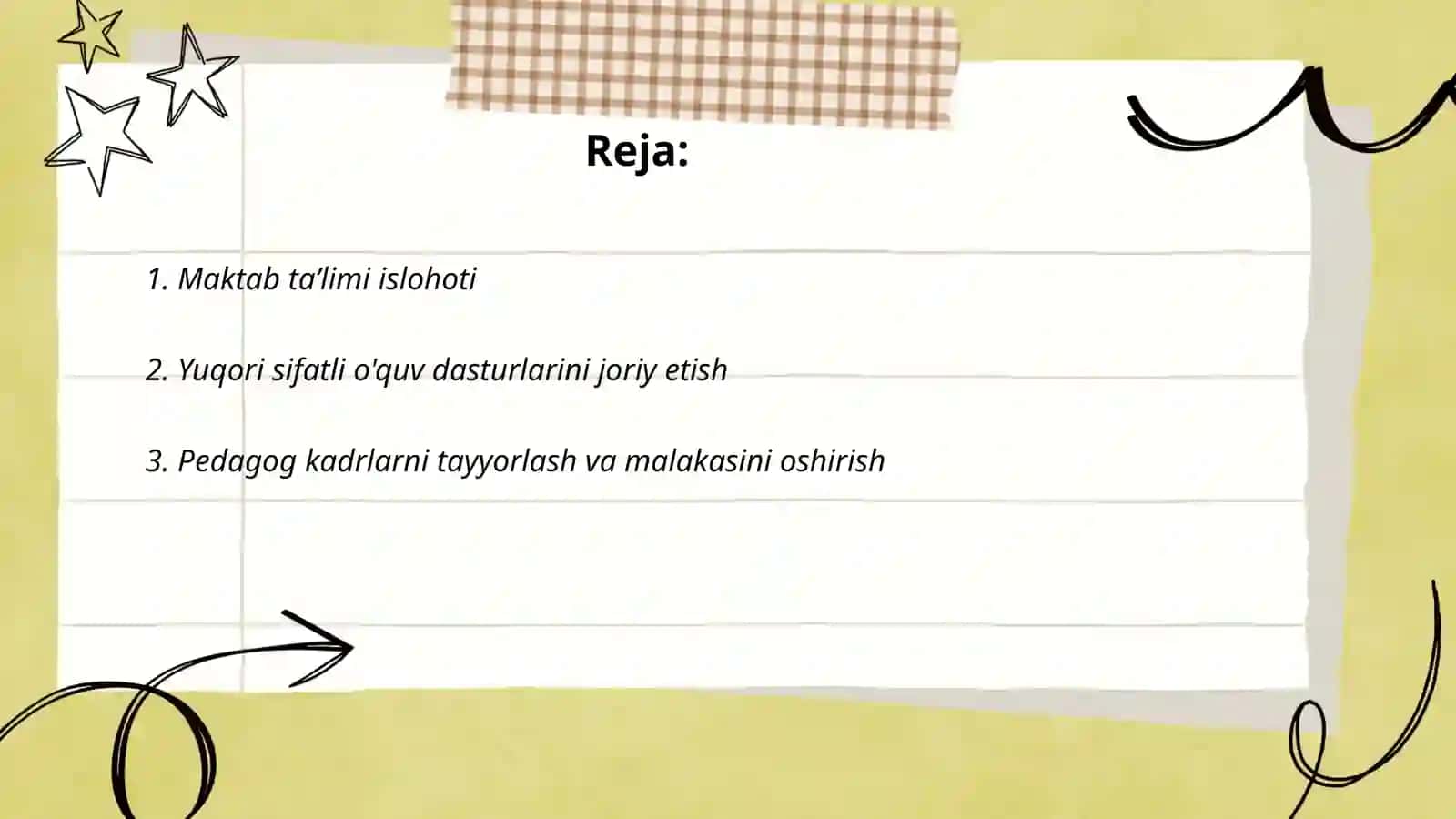 Maktab ta’limi islohoti 2