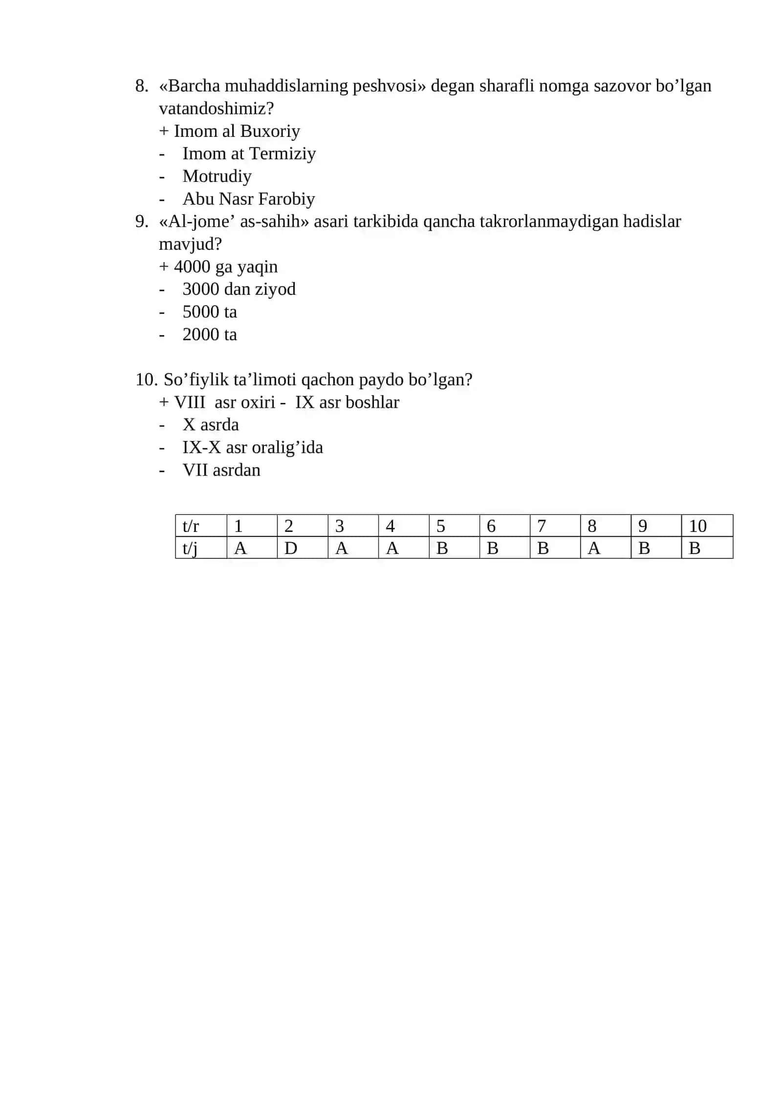 VII asrlardan XIV asrning birinchi yarmigacha maktab va pedagogik fikrlar taraqqiyoti 2