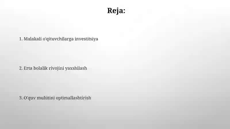 Maktabgacha talim tizimini rivojlantirishning ustivor yonalishlari 2