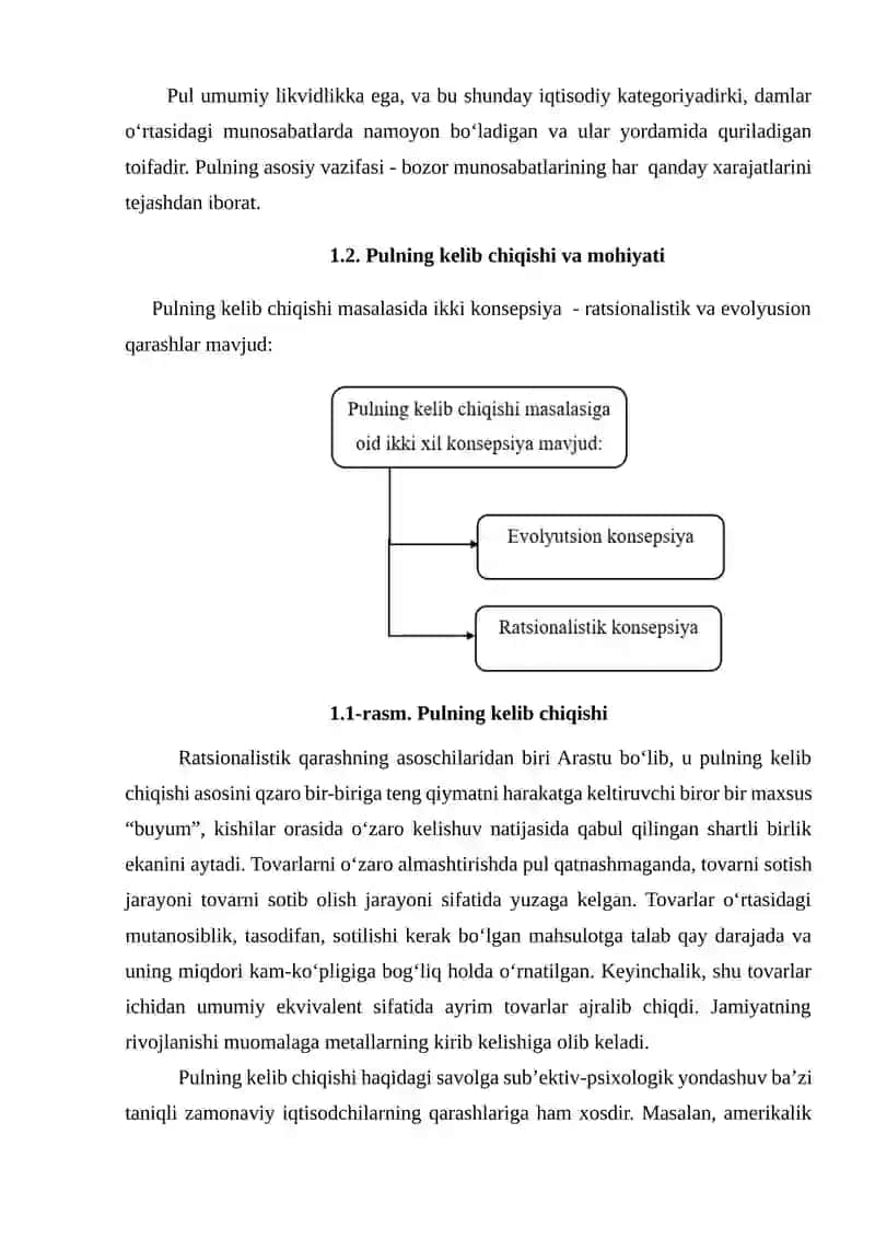 PULLARNING PAYDO BO‘LISHI, ZARURATI VA PULLAR FUNKSIYALARI 2
