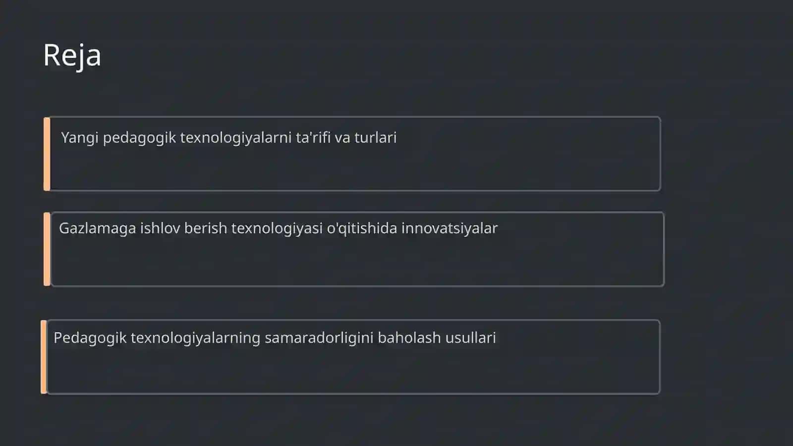 Gazlamaga ishlov berish texnologiyasi bo’limini o’qitishdagi yangi pedagogik texnologiyalardan foydalanish metodikasi 2