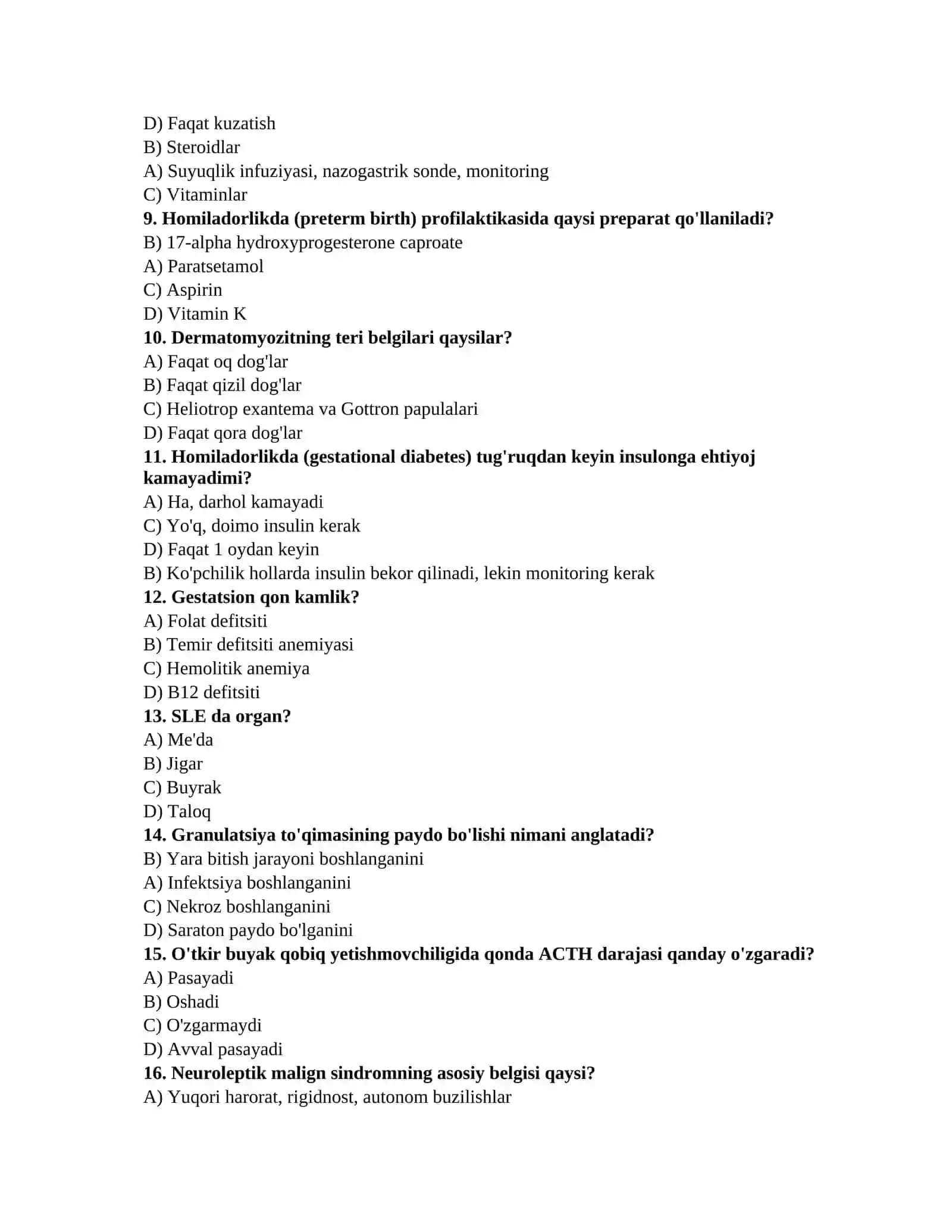 Biokimyo savollari 2