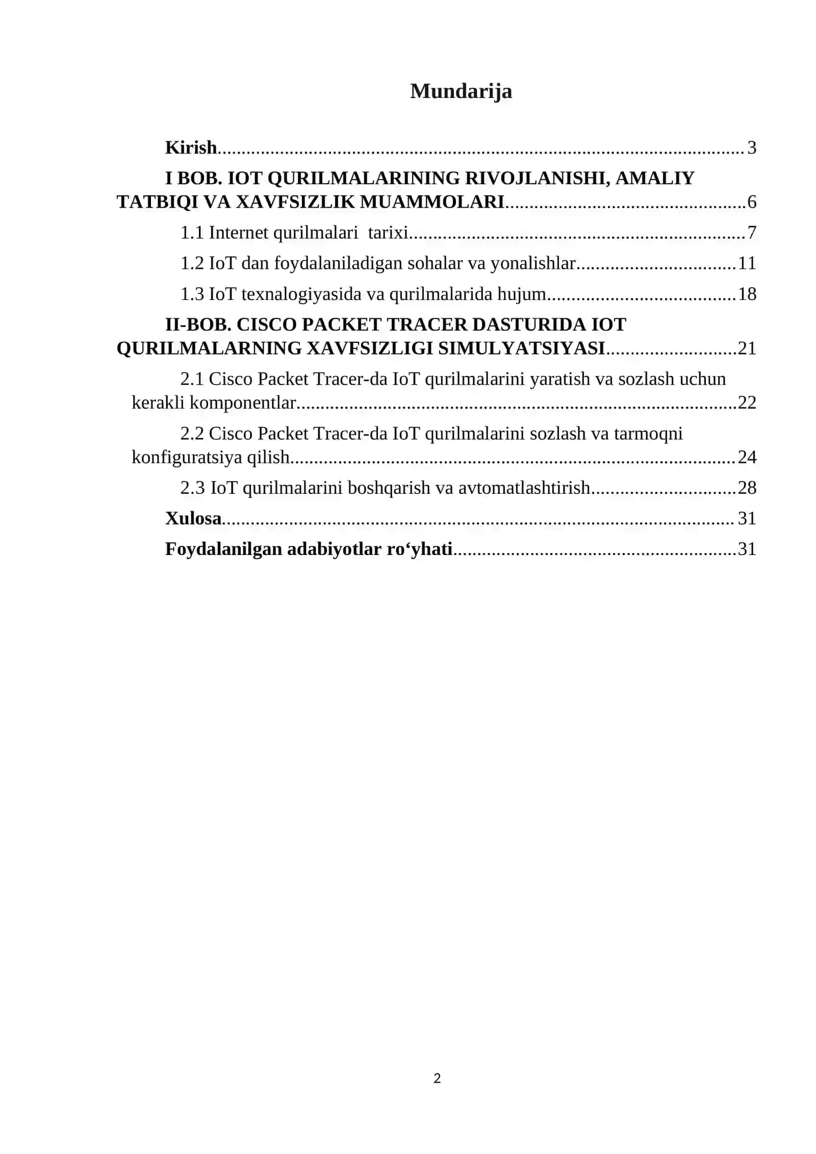 Cisco Packet Tracerda IoT (Internet of Things) qurilmalarini tarmoqqa ulash va monitoring qilish 2