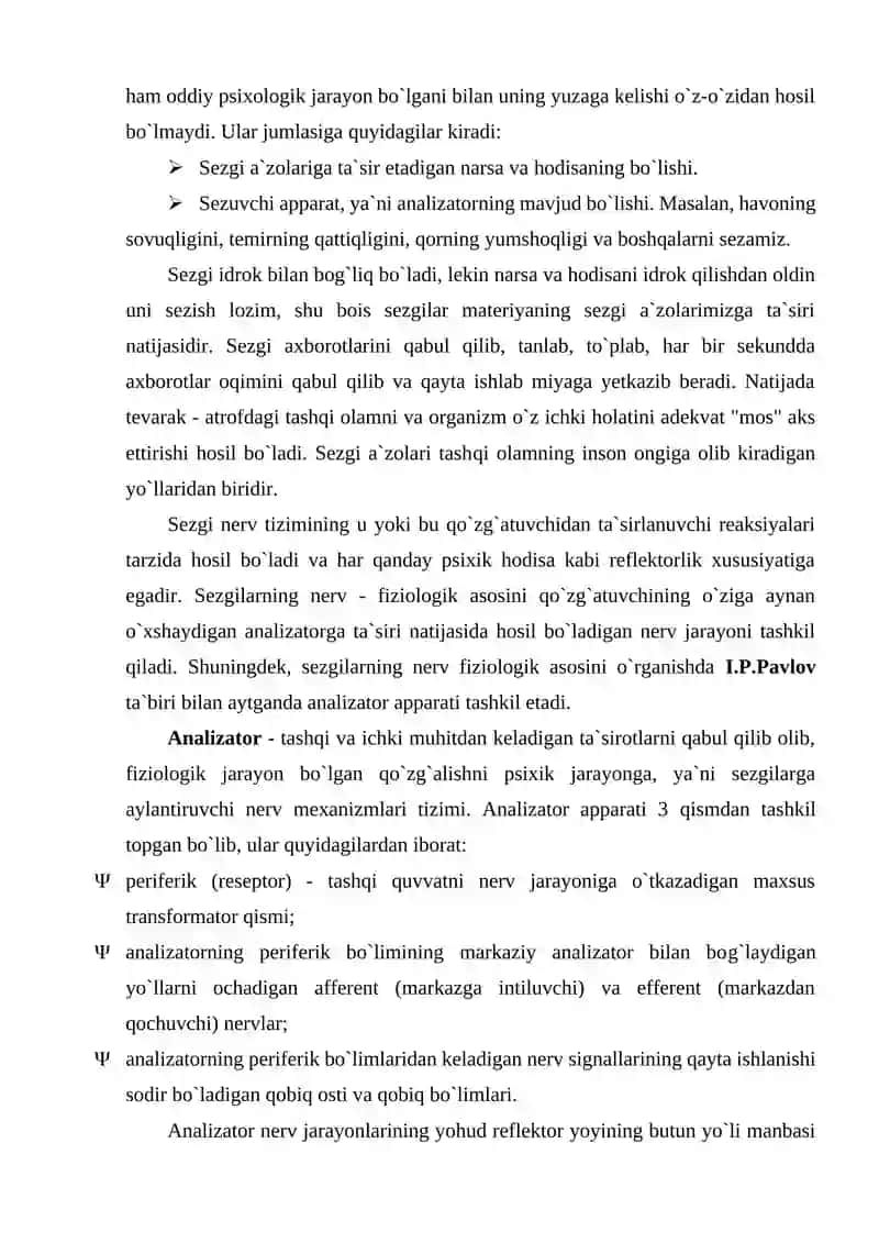 SEZGI, IDROK VA DIQQAT. 2