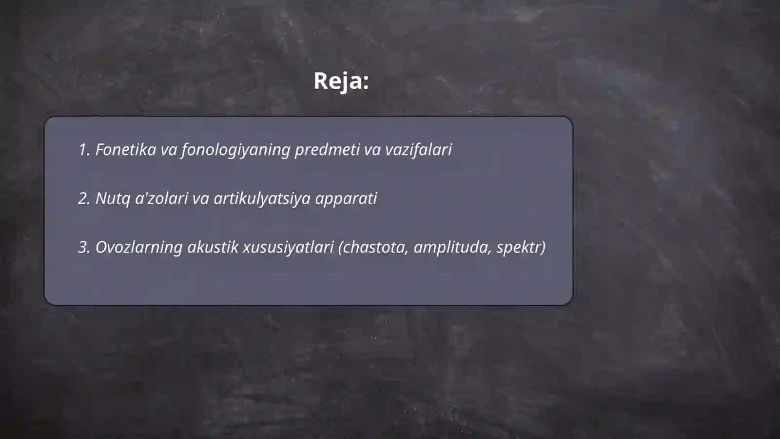 Fonetika va fonologiya asoslari 2