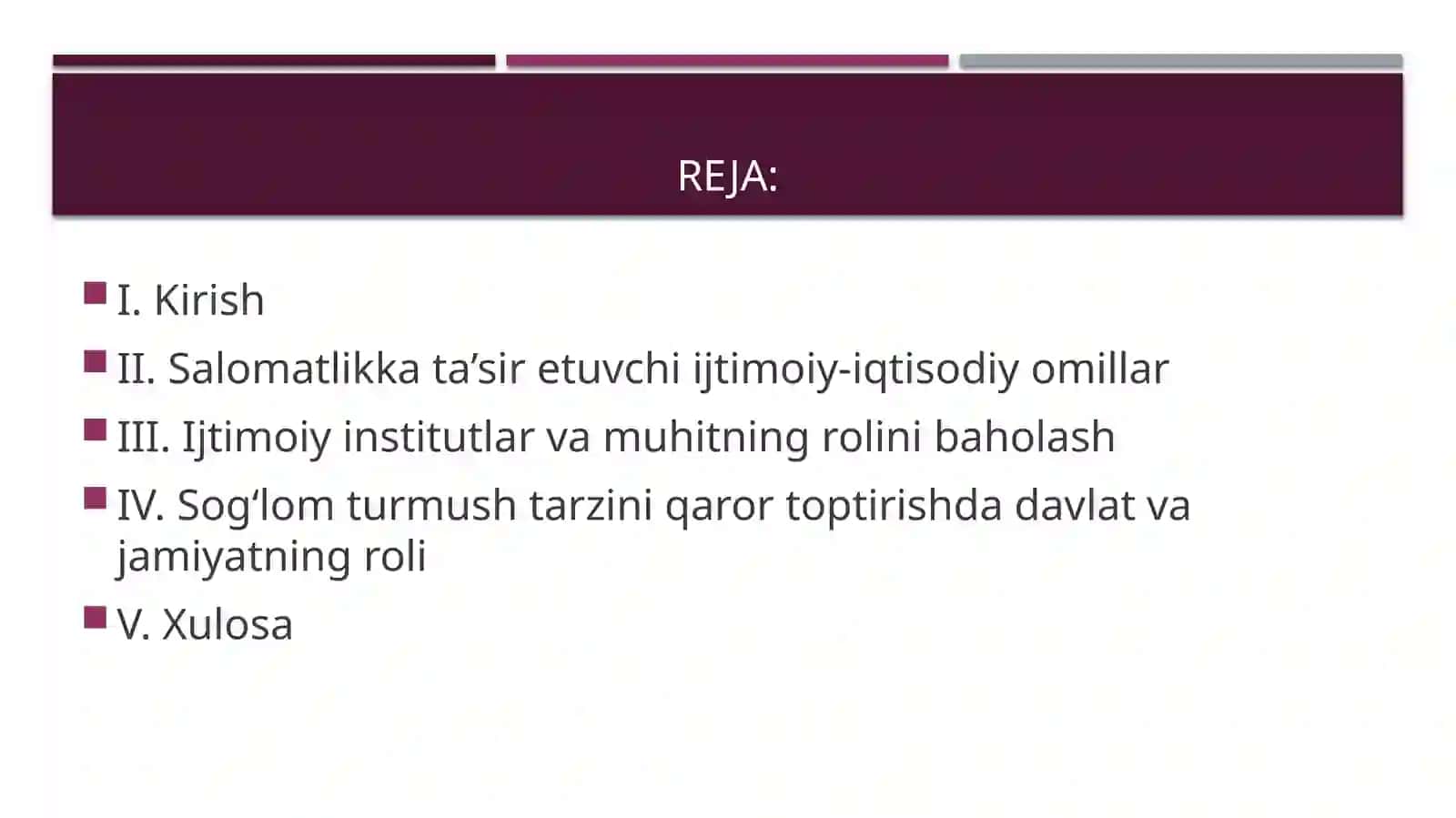 Salomatlik va sog‘lom turmushtarni ijtimoiy qirralari 2
