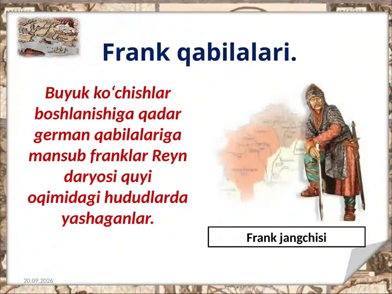 Franklar davlati  7- sinf jahon 2
