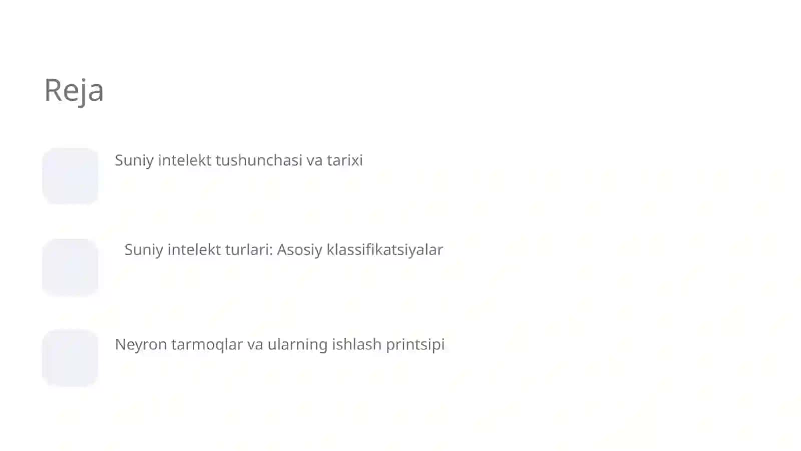 Suniy intelekt tasnifi 2