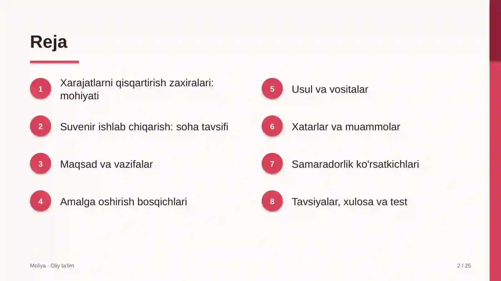 suvenir ishlab chiqarishda xarajatlarni qisqartirish zaxiralari 2462 2