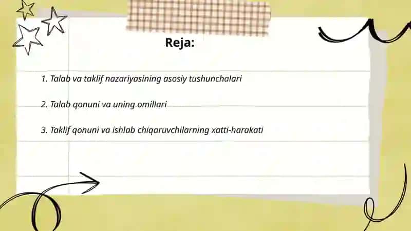 Talab va taking nazariyasi 2
