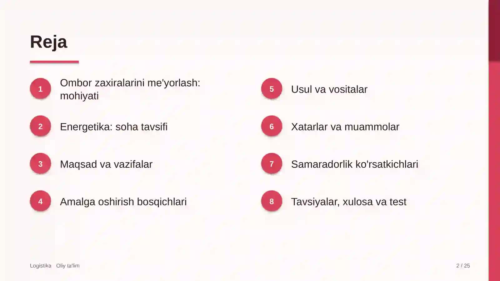 energetikada ombor zaxiralarini me'yorlash 4087 2