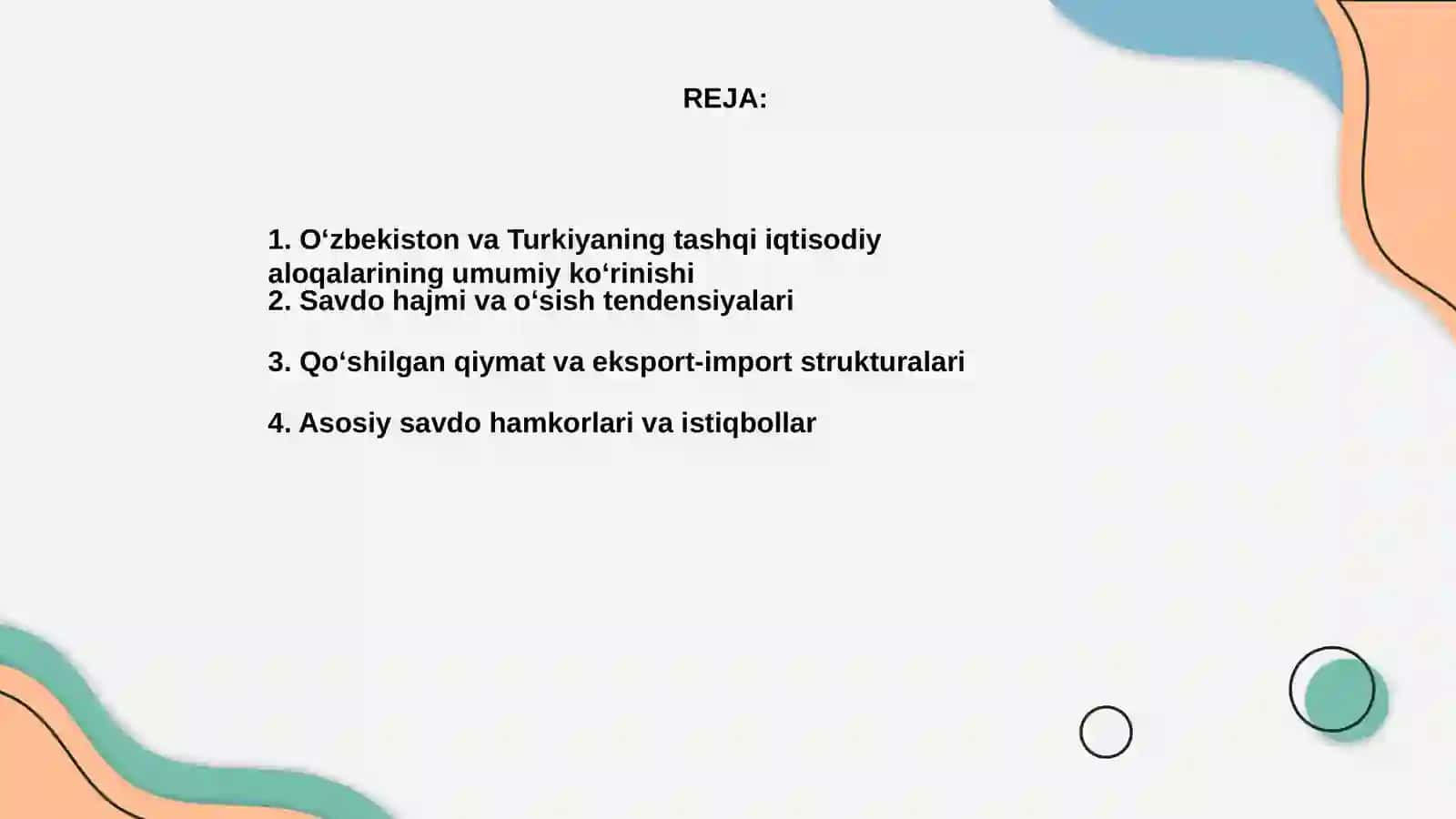 Oʻzbekiston bilan Turkiya tashqi iqtisodiy faoliyati statistikasi 2