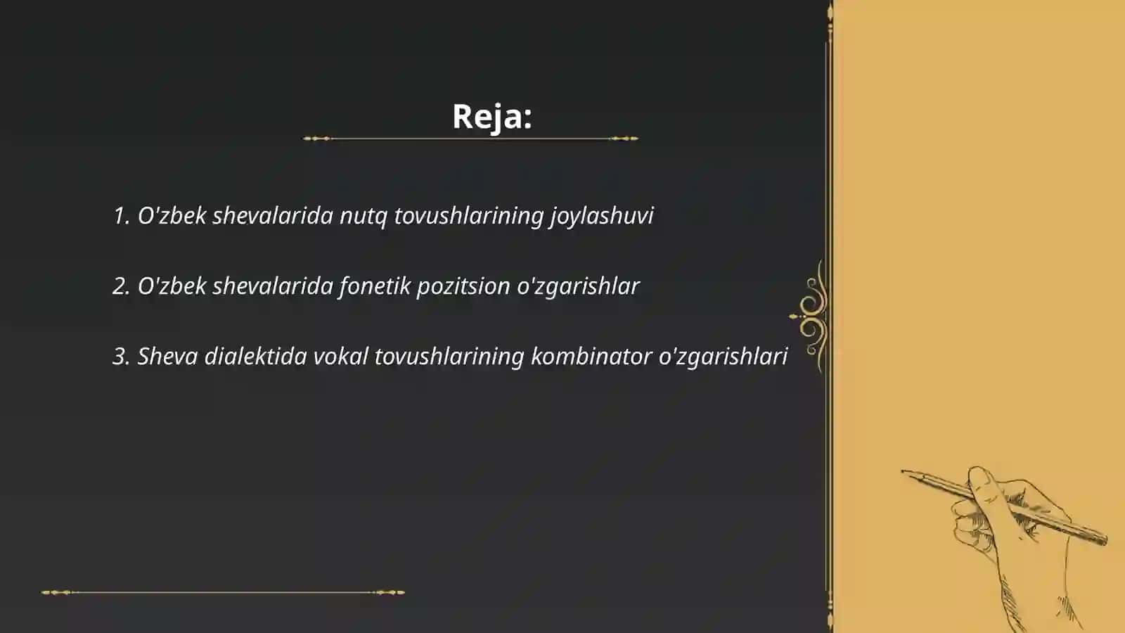O'zbek shevalaridagi nutq tovushlarining pozitsion va kombinator o'zgarishlari 2