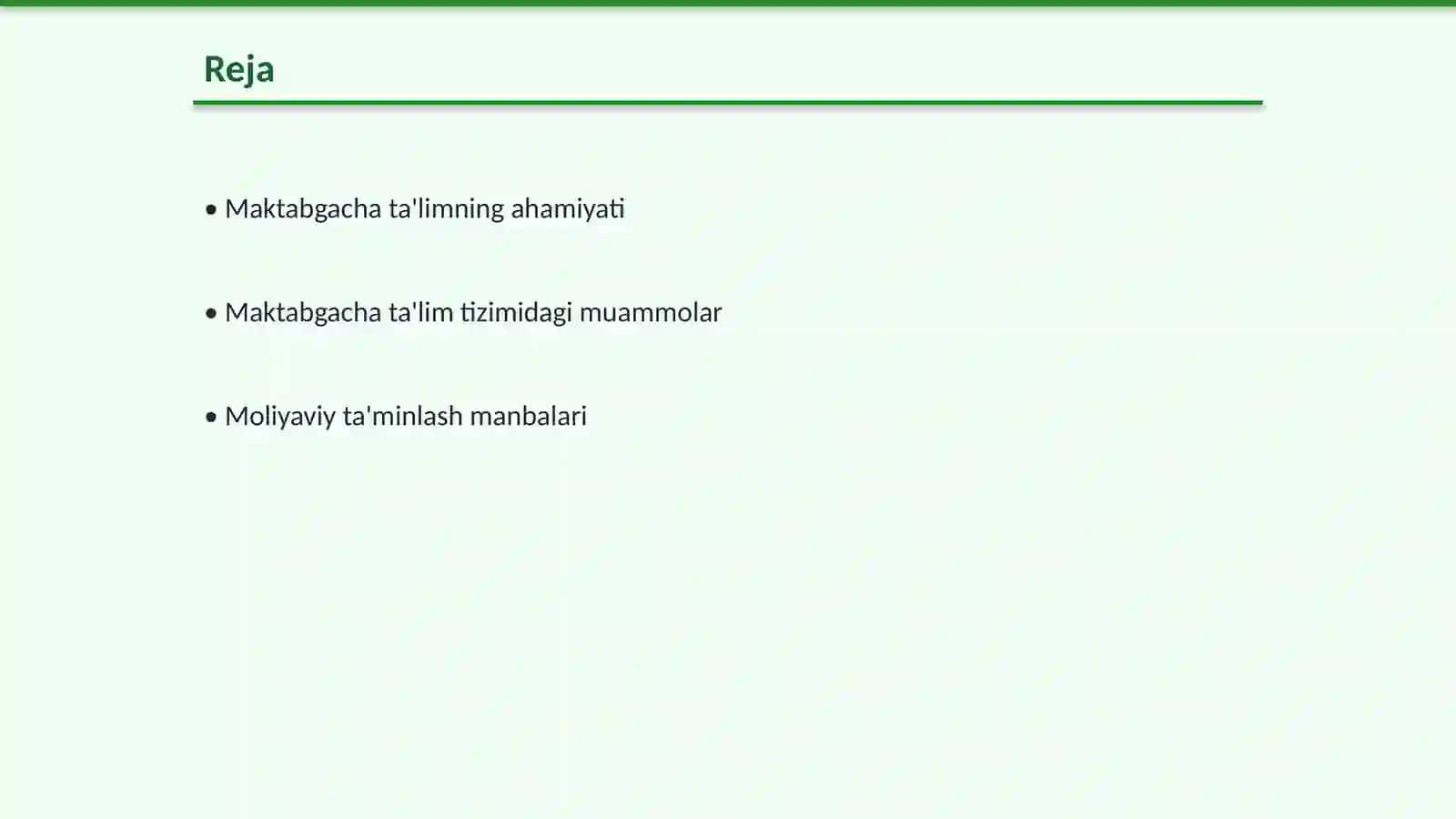 Maktabgacha ta'limni rivojlanteish va moliyaviy ta'minlash usullari 2