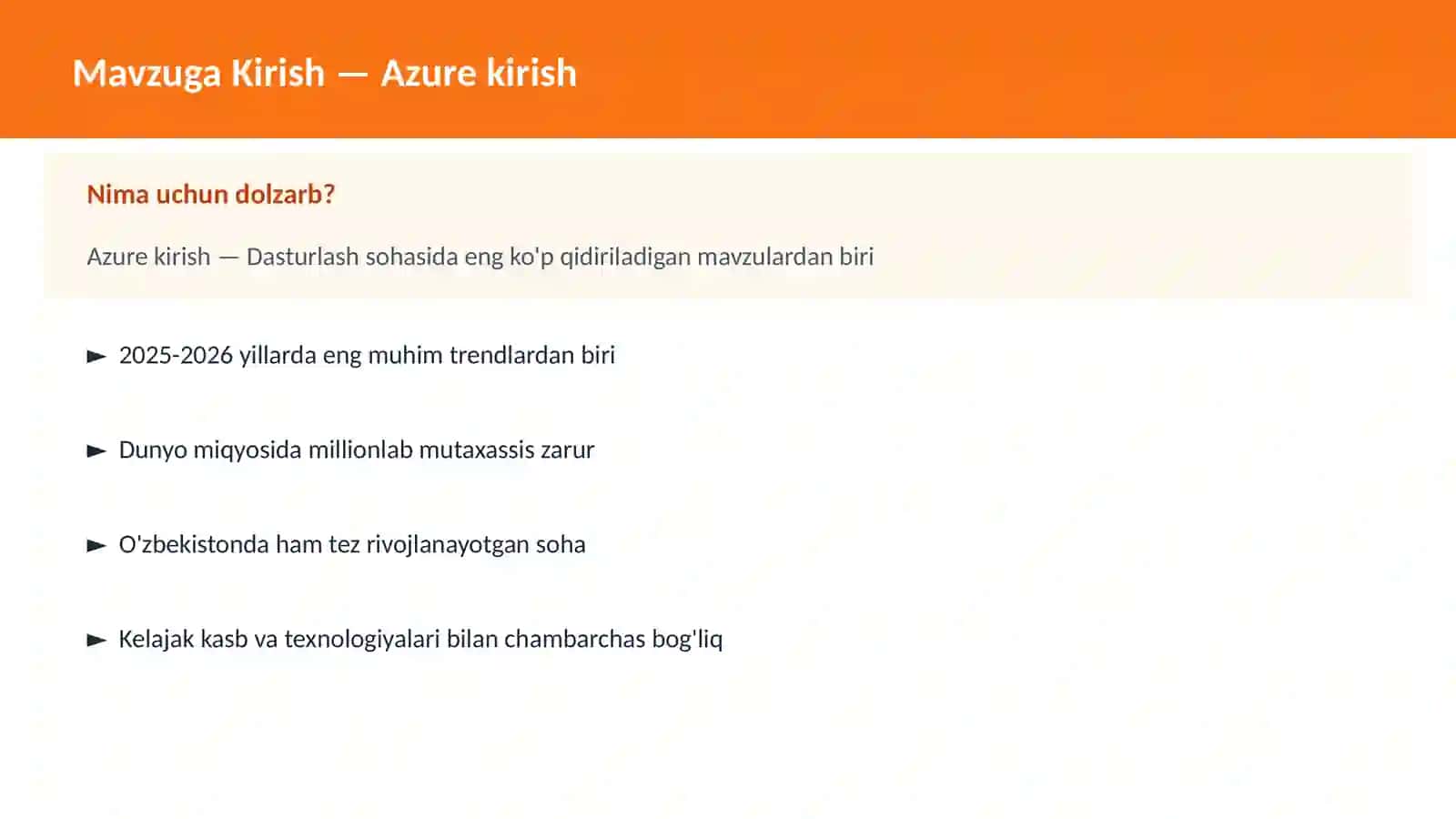 Azure kirish 2