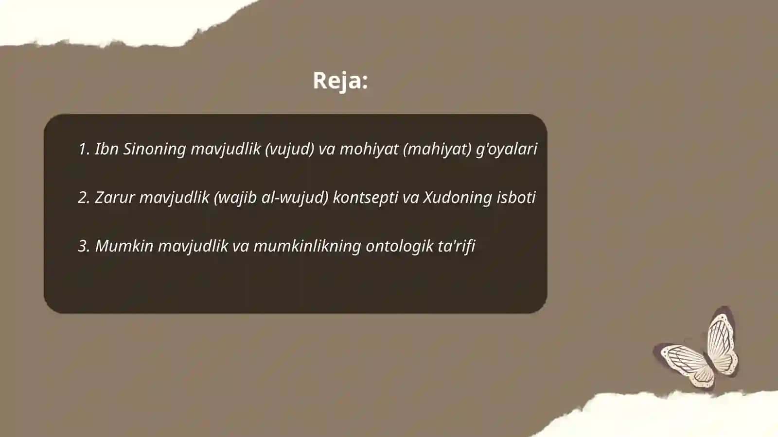 Ibn Sinoning falsafiy qarashlari 2