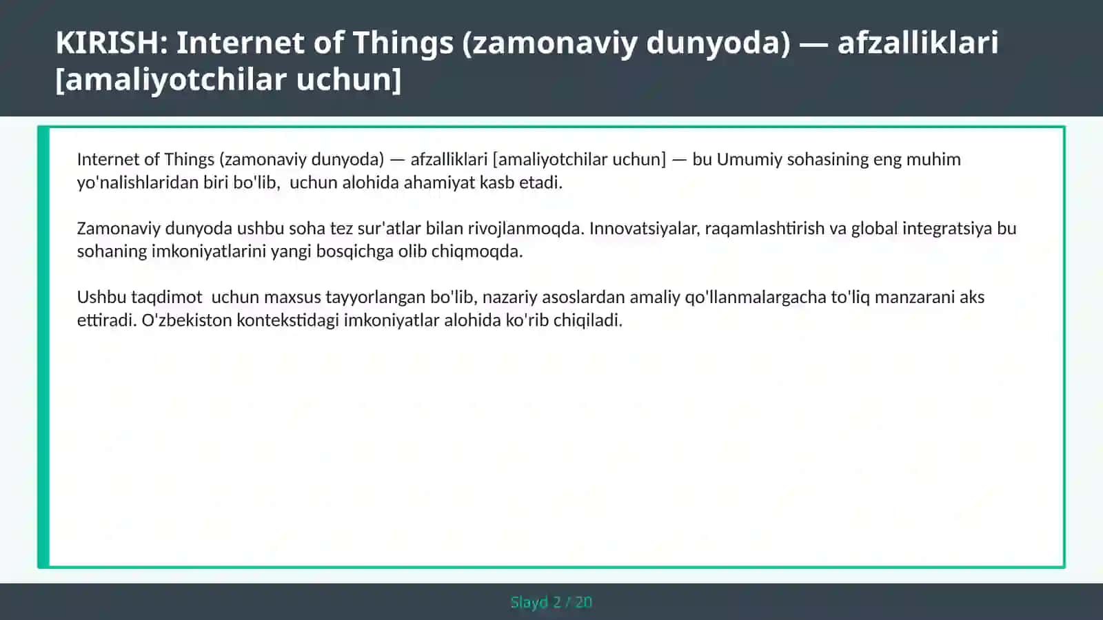 Internet of Things (zamonaviy dunyoda) — afzalliklari [amaliyotchilar uchun] 2