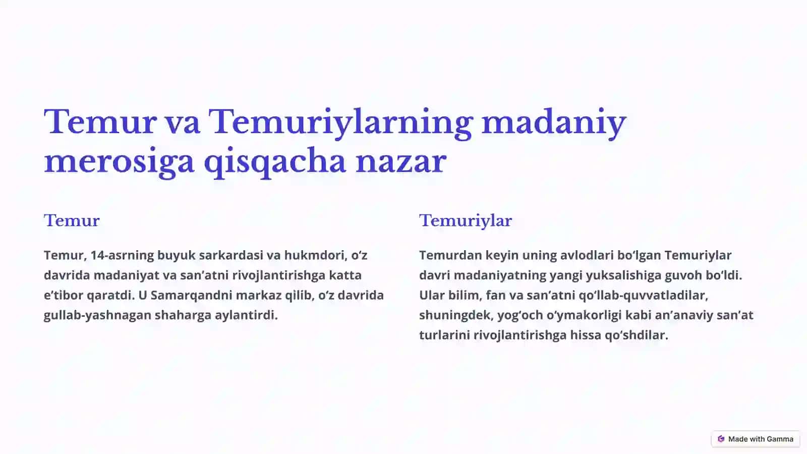 Temur va Temuriylar davrida yog‘och o‘ymakorligi 2