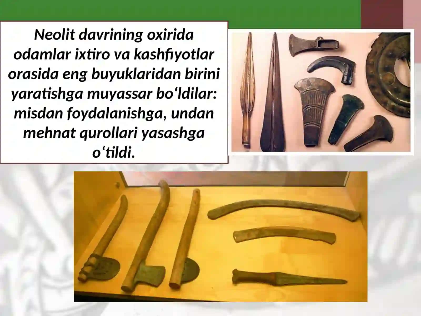 Eniolit va brinza asri 6- sinf 2