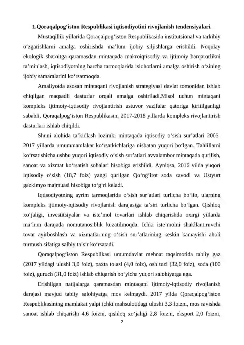 Qoraqalpog‘iston Respublikasi ekologik ahvoli orol fojiyasi 2