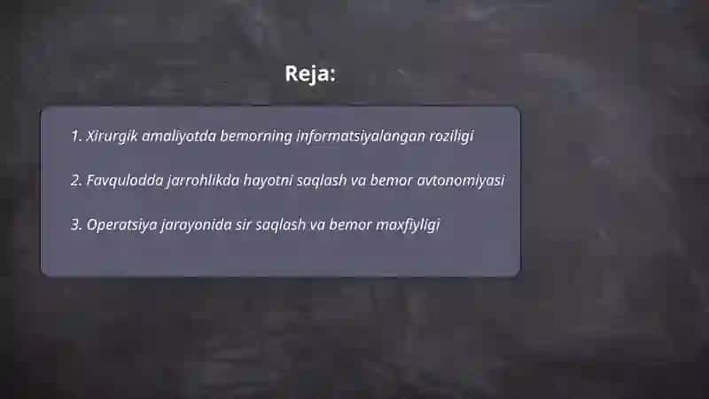 Xirurgik amaliyotda bemorning informatsiyalangan roziligi 2