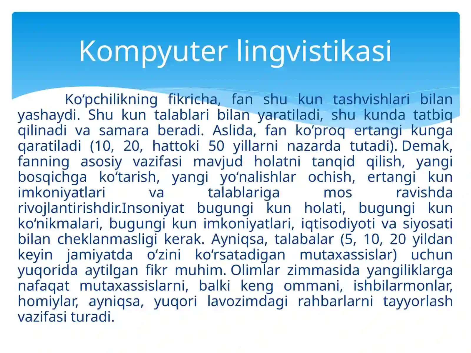 Kompyuter lingvistikasi 2