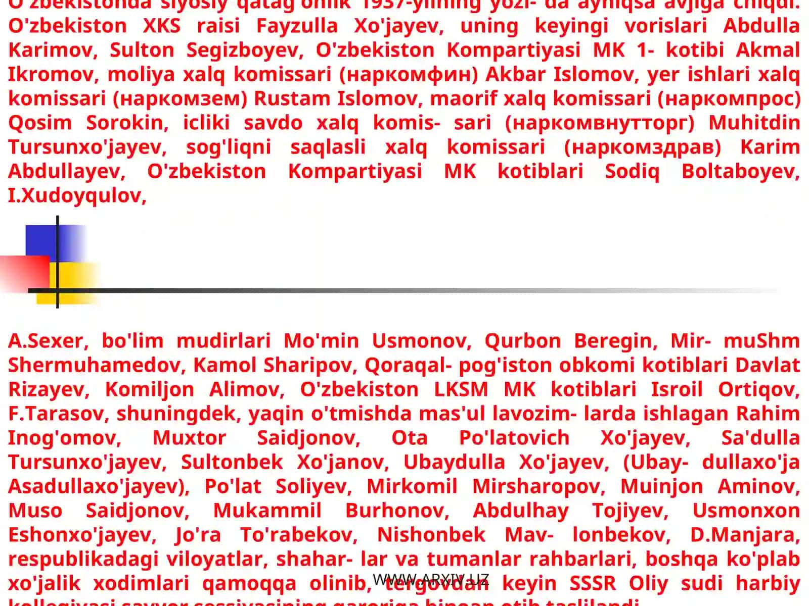 30-yillar o'rtasidagi ommaviy qatag'onliklar 2