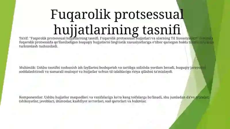Fuqarolik Protsessual Hujjatlari Va Ularning Til Xususiyatlari 2