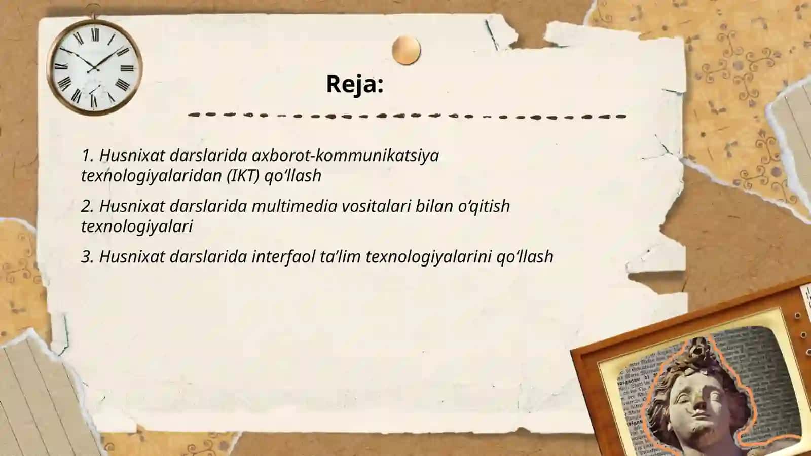 Husnixat darslarida pedagagik texnologiyalardan qo'llash 2