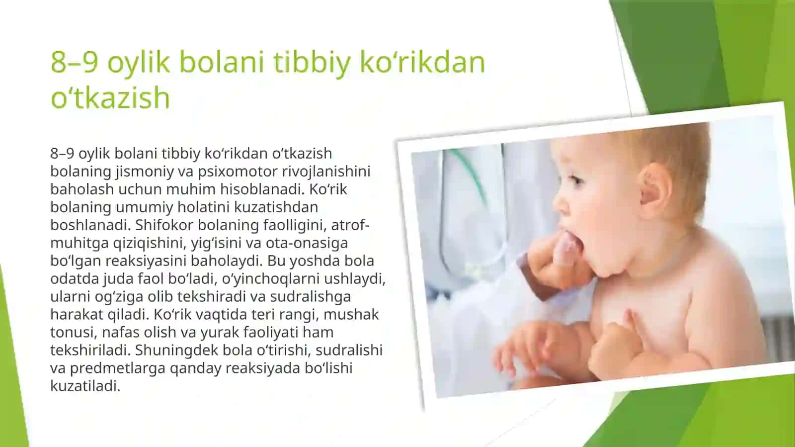 8–9 oylik bola Tibbiy ko‘rik 2